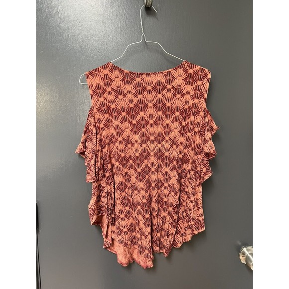 Free People We the free Bittersweet cold shoulder top orange Sz M - Picture 4 of 4